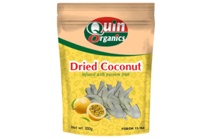 Dried Coconut Infused with Passion Fruit