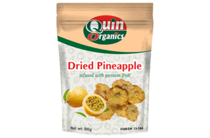 Dried Pineapple infused with Passion Fruit