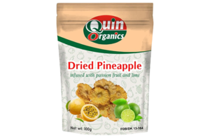 Dried Pineapple infused with Passion Fruit and Lime